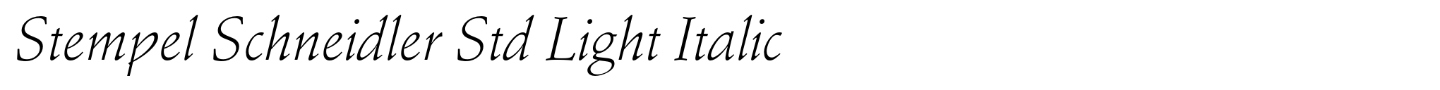 Stempel Schneidler Std Light Italic image